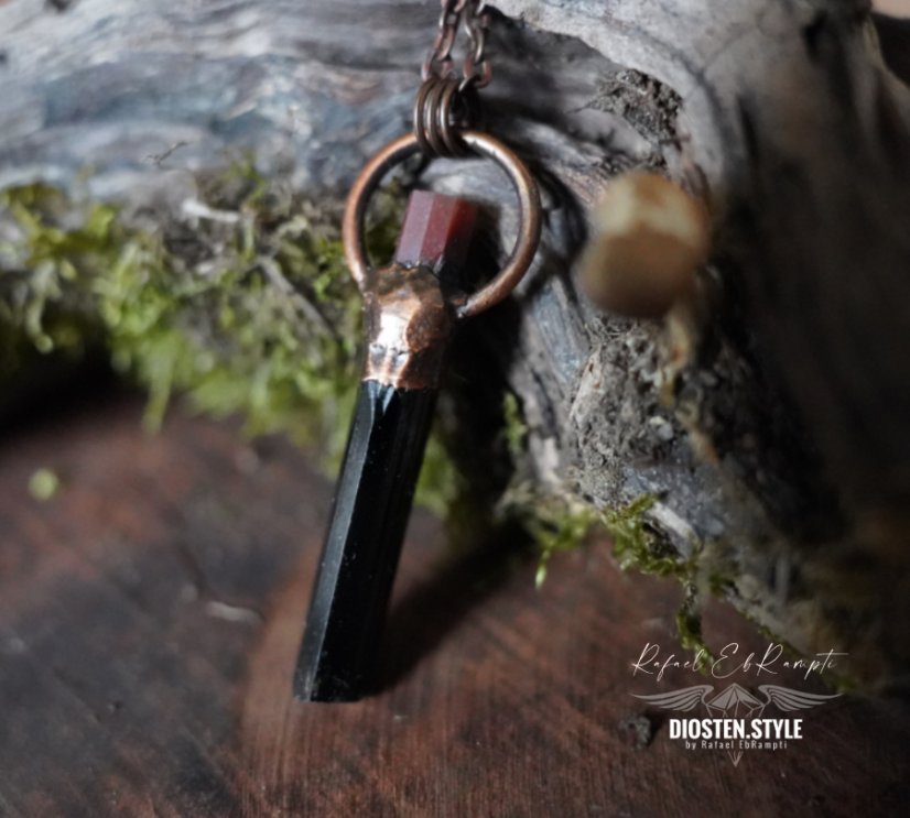 DIOSTEN prívesok | Čierny Turmalín SKORYL, RED TOPAZ a MEĎ
