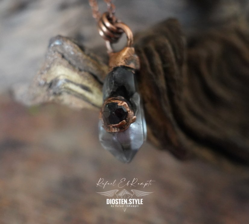 DIOSTEN přívěsek AMETYST - FANTOM,  ZIRKON - HYACINT a MĚĎ