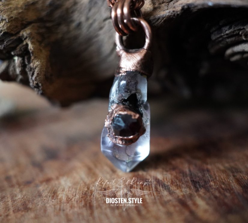DIOSTEN přívěsek AMETYST - FANTOM,  ZIRKON - HYACINT a MĚĎ